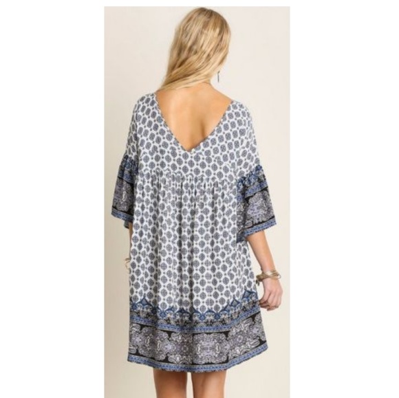 Umgee Dresses & Skirts - UMGEE babydoll print boho Tunic/Dress sz S nwot